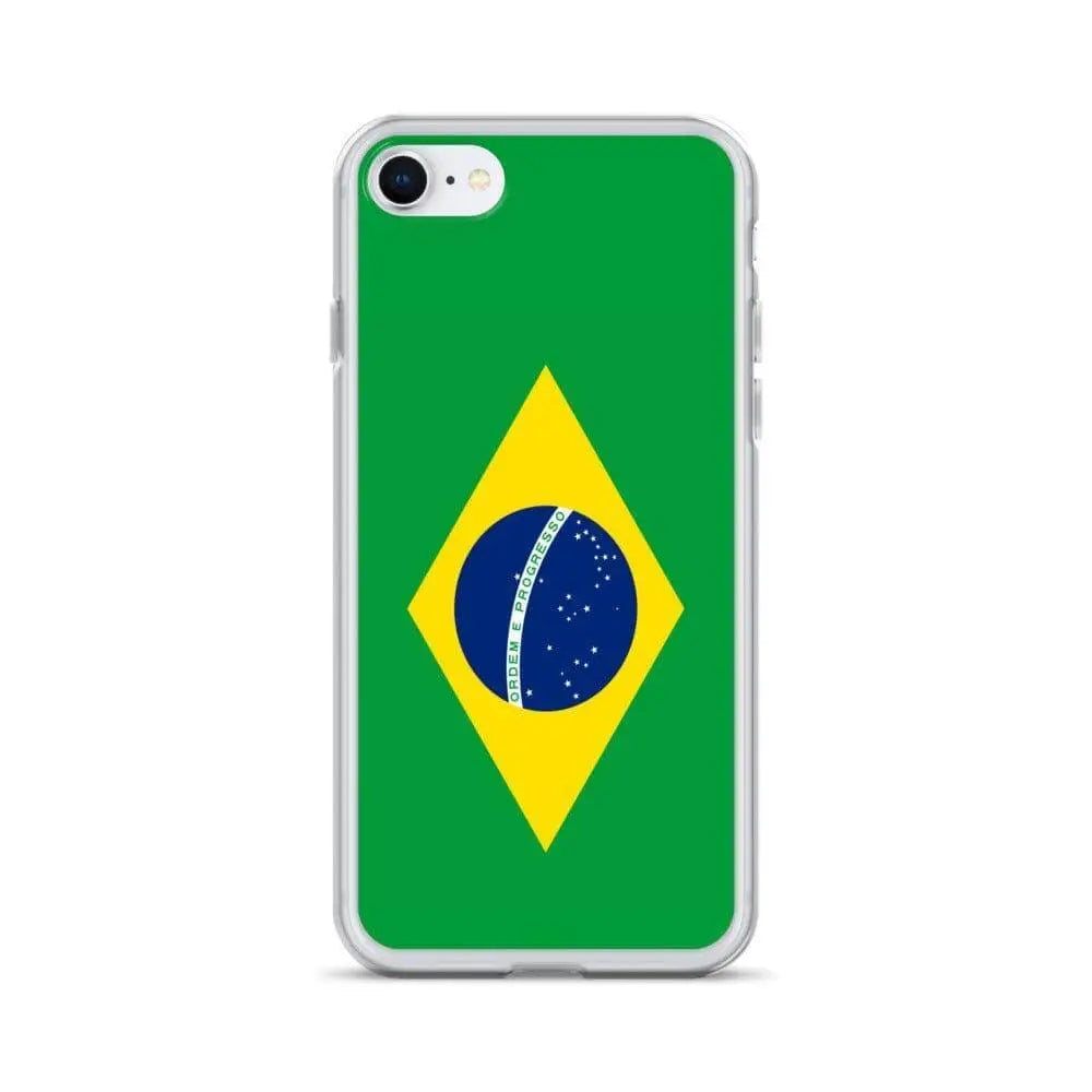 Coque Iphone Drapeau Du Brésil – Étui Souple – Résistant Et Antichoc