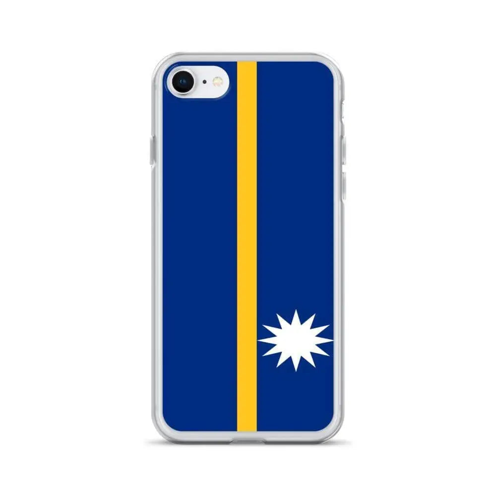 Coque Iphone Drapeau De Nauru – Étui Souple – Résistant Et Antichoc