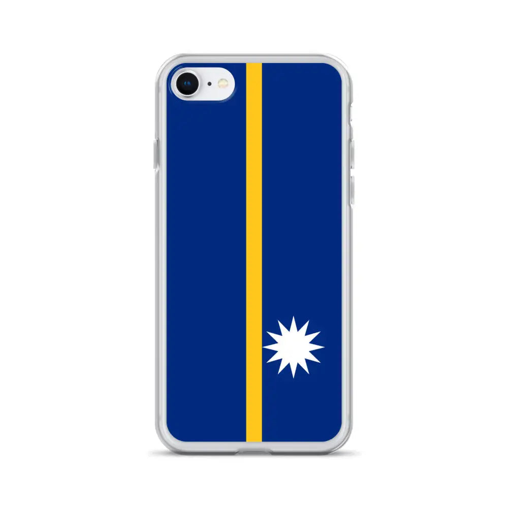 Coque Iphone Drapeau De Nauru – Étui Souple – Résistant Et Antichoc
