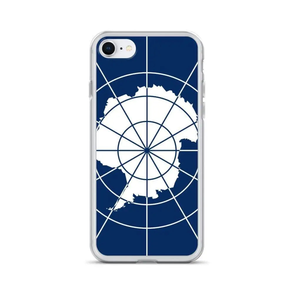 Coque Iphone Drapeau De L'Antarctique Officiel – Étui Souple – Résistant Et Antichoc