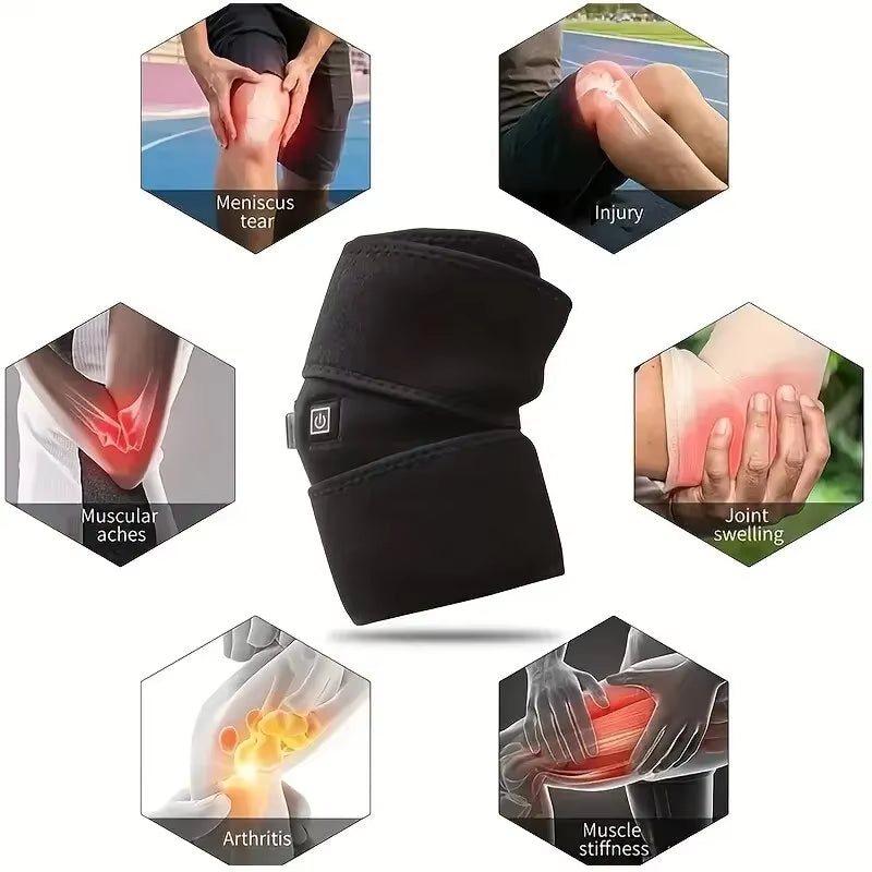 Electric Knee Heating Pad USB Heated Knee Brace Support for Arthritis Joint Old Cold Leg Knee Warmer