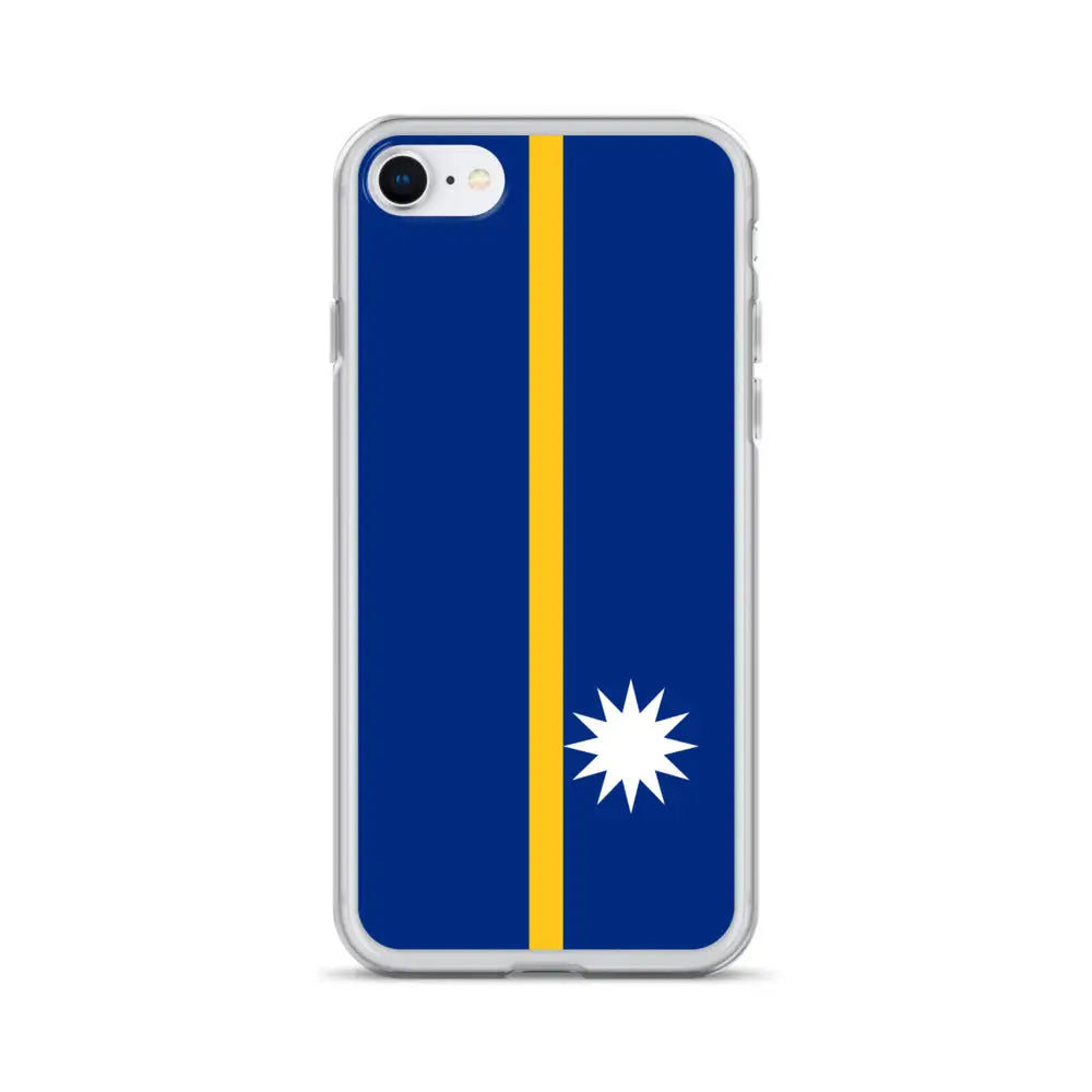 Coque Iphone Drapeau De Nauru – Étui Souple – Résistant Et Antichoc