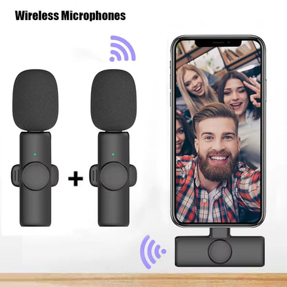 Professional Wireless Lavalier Microphone for Iphone Ipad Laptop Android Live Gaming Video Recording Interview Business Mic